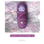 Zielenknuffel met de innerlijke kracht vertrouwen, met rozenkwarts cabouchon voor heling en zachtheid